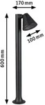Au&szlig;enleuchte Paulmann, Trian, Schwarz, Metall, Modern - 60