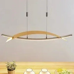 Pendelleuchte Lucande, Marija, dimmbar, Gold / Messing, f&uuml;r Wohnzimmer, Metall,