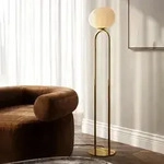 Stehleuchte DFTP by Nordlux, Shapes, Gold / Messing, f&uuml;r Wohnzimmer, Glas, Design -