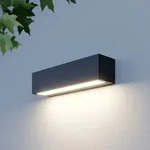 Au&szlig;enleuchte Lucande, Lengo, Schwarz, f&uuml;r Balkon, Aluminium, Modern - 25 - 6