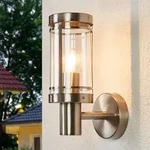 Au&szlig;enleuchte Lindby, Djori, dimmbar, Metallisch, f&uuml;r Balkon, Edelstahl, Modern -