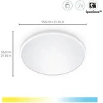 Deckenleuchte WiZ, SuperSlim, dimmbar, Wei&szlig;, f&uuml;r Wohnzimmer, Kunststoff, Modern -