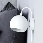 Wandleuchte FRANDSEN, Ball Magnet, Wei&szlig;, f&uuml;r Wohnzimmer, Metall, Design - 12