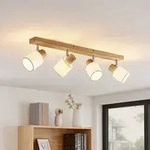 Deckenleuchte Lindby, Wanessa, dimmbar, Holz, f&uuml;r Wohnzimmer, Holz, Modern - 67 -