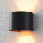 Wandleuchte Arcchio, Zuzana, dimmbar, Schwarz, f&uuml;r Wohnzimmer, Aluminium, Modern -
