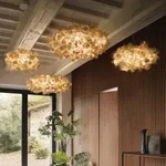 Pendants Slamp, Clizia Mama Non Mama, dimmbar, Gold / Messing, f&uuml;r Wohnzimmer,