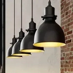 Pendelleuchte Lindby, Jasminka, dimmbar, Schwarz, f&uuml;r K&uuml;che, Metall, Industrielles
