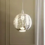 Pendelleuchte Lucande, Hayley, Transparent, f&uuml;r Wohnzimmer, Glas, Modern - 8.5