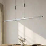 Pendelleuchte Lucande, Myron, dimmbar, Metallisch, f&uuml;r Wohnzimmer, Aluminium, Modern
