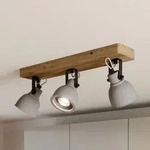 Deckenleuchte Lindby, Mitis, dimmbar, Grau, f&uuml;r Wohnzimmer, Beton, Industrielles