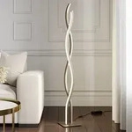 Stehleuchte Lucande, Mairia, dimmbar, Metallisch, f&uuml;r Wohnzimmer, Metall, Modern -
