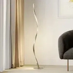 Stehleuchte Lindby, Criostal, dimmbar, Metallisch, f&uuml;r Wohnzimmer, Aluminium,...
