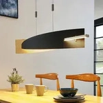 Pendelleuchte Lucande, Marija, dimmbar, Schwarz, f&uuml;r Wohnzimmer, Metall, Modern -