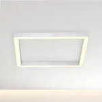 Deckenleuchte PURE, PURE Lines Square, dimmbar, Metallisch, f&uuml;r Wohnzimmer, Metall,