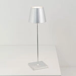 Zafferano Poldina Pro LED-Akkuleuchte-Blattsilber-mit LED (2200K/2700K/3000K)