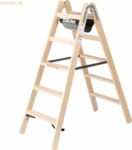 Munk Stehleiter Holz 33810 beidseitig 2x5 Stufen
