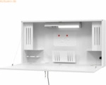 mcbuero.de Wandschreibtisch 1200x265x650mm wei&szlig;