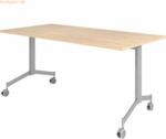 mcbuero.de Klapptisch fahrbar 160x80cm Eiche