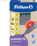 10 x Pelikan Permanentmarker 711 nachf&uuml;llbar 2 mm gr&uuml;n