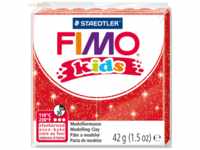 8 x Staedtler Modelliermasse Fimo Kids rot glitter 42g