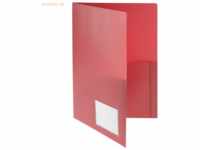 Foldersys Angebotsmappe A4 PP runde Taschen vollfarbig rot