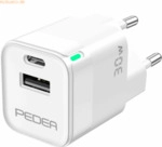 PEDEA PEDEA Mini Schnelladeger&auml;t -Dual- 30W GaN 1xC, 1xA, wei&szlig;