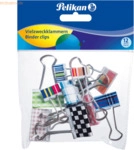 Pelikan Foldbackklammern 19mm farbig sortiert VE=12 St&uuml;ck