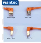 wantec wantecWire Patchkabel CAT7 gewinkelt (90 Grad links) SSTP orang