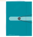 3 x Herlitz Gummizugmappe A4 PP Caribbean Turquoise