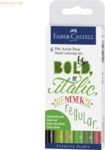 Faber Castell Tuschestift Pitt Artist Pen Lettering Gr&uuml;nt&ouml;ne sortiert
