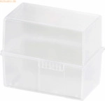 Han Karteibox A8 quer mit A-Z Register und 100 Karten transluzent-klar