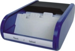 Helit Visitenkartenbox Serie Linear blau