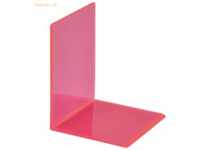 MAUL Buchstütze Acry Neon 3mm 100x130x100mm transparent pink