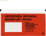 Herlitz Dokumententasche DINlang haftklebend rot/schwarz mit Aufdruck