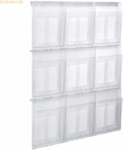 Helit Prospekthalter Placativ Wandset 9 x A4 glasklar