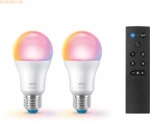 Signify WiZ White & Color 60W E27 A60 Standardform 2er +Remote Control
