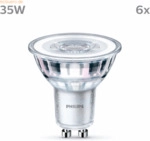 Signify Philips LED classic Lampe 35W GU10 Warmwei&szlig; 255lm Silber 6erP