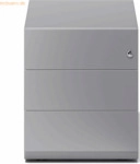Bisley Rollcontainer Note Griffleiste 3 Sch&uuml;be silber
