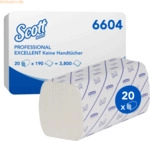Scott Papierhandtuch Excellent 6604 Interfold-Falz 2-lagig wei&szlig; 20x190