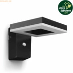 Signify Philips Outdoor A-Label Solar Zonal Wandleu Bw.sensor eckig sw