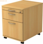 mcbuero.de Rollcontainer 58cm 1 Schub 1 H&auml;ngeregistratur Schloss Bogen