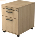 mcbuero.de Rollcontainer 58cm 1 Schub 1 H&auml;ngeregistratur Schloss Strei