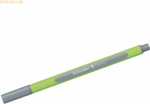 5 x Schneider Fineliner Line-Up 0,4 mm silver-grey