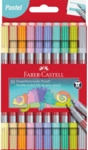 FABER-CASTELL Faserschreiber Duo Pastell - 10 Farben sortiert.