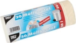 PapStar M&uuml;llbeutel mit Zugband - 30 L LDPE wei&szlig; 30 St&uuml;ck.