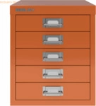 Bisley Schubladenschrank Basis A4 5 Sch&uuml;be Bisley Orange