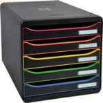 Exacompta Schubladenbox BIG-BOX PLUS 309914D 5 Sch&uuml;be harlekin/schwarz