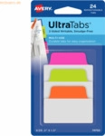 Avery Haftstreifen UltraTabs 50,8x38,1 mm gr&uuml;n, orange, pink VE=24 St&uuml;
