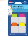 Avery Haftstreifen UltraTabs 25,4x38,1 mm neonfarbig VE=40 St&uuml;ck