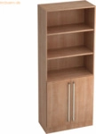mcbuero.de Regal 5 OH 80x42x200,4cm 2 T&uuml;ren unten Sockelblende Griff C